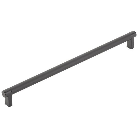Emtek 84070.RECUS19.KNUS19 Knurled 12" Center To Center Bar Appliance Pull - Flat Black /