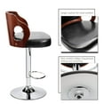 thumbnail image 4 of Lacoo Walnut Bentwood Bar Stools with PU Leather ,Black,1 Piece, 4 of 6