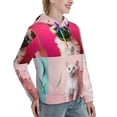thumbnail image 6 of Honeii Colorful Dog Cat Collage Pattern Womens Oversized Hoodies Long Sleeve Sweatshirts Pullover Fall Outfits with Pocket-X-Large, 6 of 7
