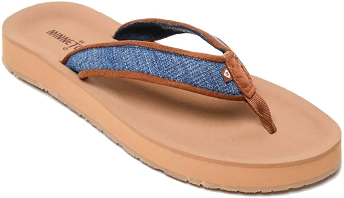 minnetonka denim sandals