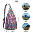 thumbnail image 3 of Waterproof Hiking Backpack Sling Bag for Women – Lightweight Crossbody Bag with Adjustable Strap, Multipurpose Chest Bag for Travel & Outdoor Adventures – Mandala Zen Geometric Design, 3 of 4