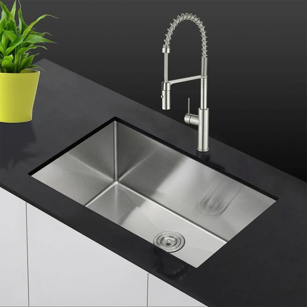 Strictly Sinks 31.5 In Stainless Steel Undermount Kitchen Sink – 16 Gauge Single Bowl Kitchen Sink