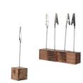 thumbnail image 2 of Cube Base Table Card Clips Holder Memo Broche de clip de cocodrilo Base de madera Soporte de imágenes 10 Piezas AweSitey JJ65311-00B, 2 of 2