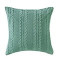 thumbnail image 2 of VCNY Home Dublin 18" x 18" Blue Cable Knit Cotton Decorative Pillow, 2 of 5