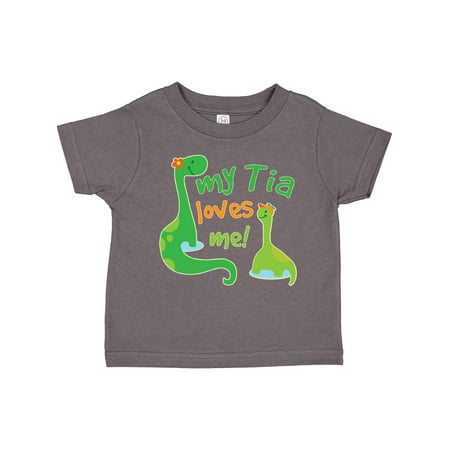 

Inktastic My Tia Loves Me Dinosaur Gift Toddler Boy Girl T-Shirt