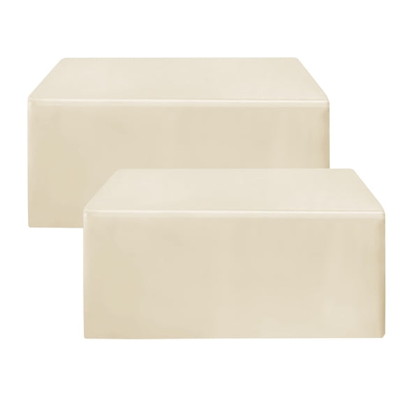 Mantel HolidayIdeas, adecuado para mesas de 6 pies, paquete de 2, color beige