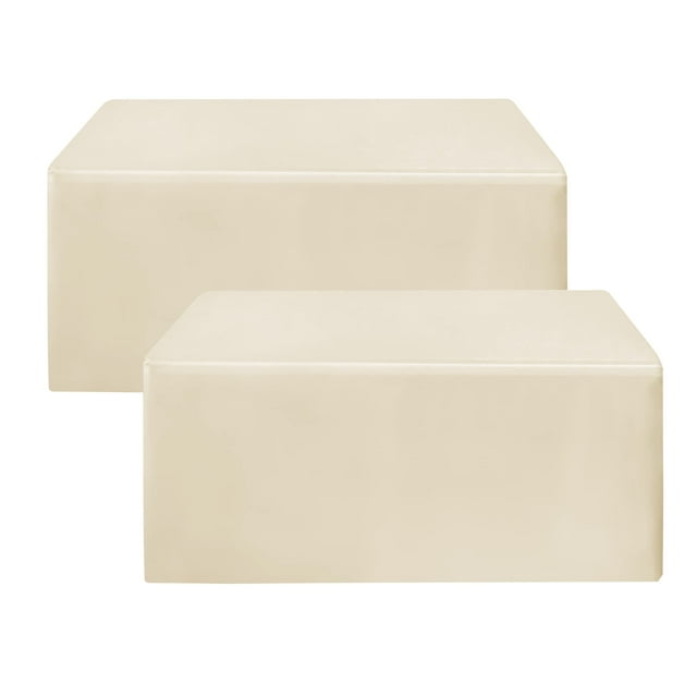 Mantel HolidayIdeas, adecuado para mesas de 6 pies, paquete de 2, color beige