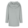thumbnail image 3 of ClodeEU Womens Half Zip Pullover Hoodies, Cute Cropped Sweatshirts ,Long Sleeve Y2k Tops Gray,Womens Plus XXL, 3 of 5