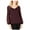 Red - mediunred, variant on I.N.C Womens Sheer-Trim Knit Blouse, Black, Small