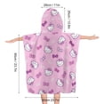 thumbnail image 2 of Hello Kitty Kids Beach Towels with Hood Soft Quick Dry Absorbent Hooded Towels Bath Robe for Swim Pool Bath Poncho Towels, 2 of 7