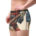 thumbnail image 2 of Lukts Samurai Frog Guitar Pattern Men's Underwear Covered Waistband Boxer Briefs-Small, 2 of 5