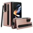 thumbnail image 6 of for Samsung Galaxy Z Fold 4 Wallet Case with S Pen Holder, PU Leather Case with Card Slots Double Magnetic Clasp Flip Case Cover for Samsung Galaxy Z Fold 4 5G, Rosegold, 6 of 10