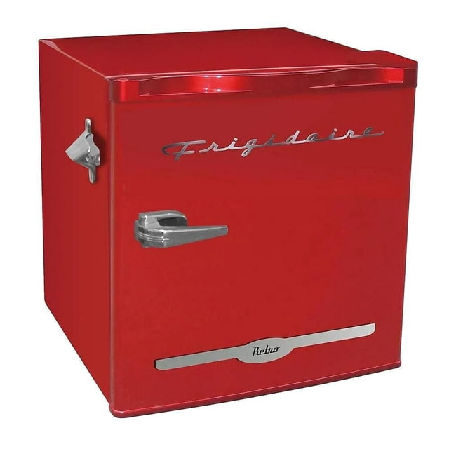 Frigidaire 1.6 Cu. ft. Retro Mini Fridge with Side Bottle Opener, Compact Refrigerator with Freezer Compartment, Red