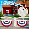 thumbnail image 2 of Fridja American Flag Patriotic Half Fan Banner Flag Memorial Day Party Decor, 2 of 7