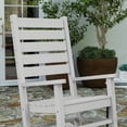 thumbnail image 6 of Merrick Lane Contemporary Rocking Chair, All-Weather HDPE, White, 6 of 11