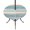 Blue, variant on Round Outdoor Tablecloth with Umbrella Hole and Zipper, Wood Grain Pink Tablecloth with Elastic Waterproof, Modern Geometric Watercolor Striped Patio Table Covers for 36" - 44" Picnic Pool Tables
