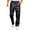 Black, variant on Men Bright Face Performance Trend Casual Hop Long Pants Comfortable Lightweight Stylish Streetwear Fashion