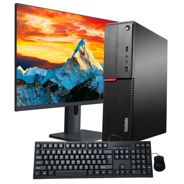 A Grade Lenovo ThinkCentre M900 Computer PC Small Form Factor | Intel Core i5 6th Gen 3.2 GHz | 32GB DDR4 RAM 1TB (1000GB) SSD Storage | 24 New FHD Monitor | Bluetooth, Win 10 Pro