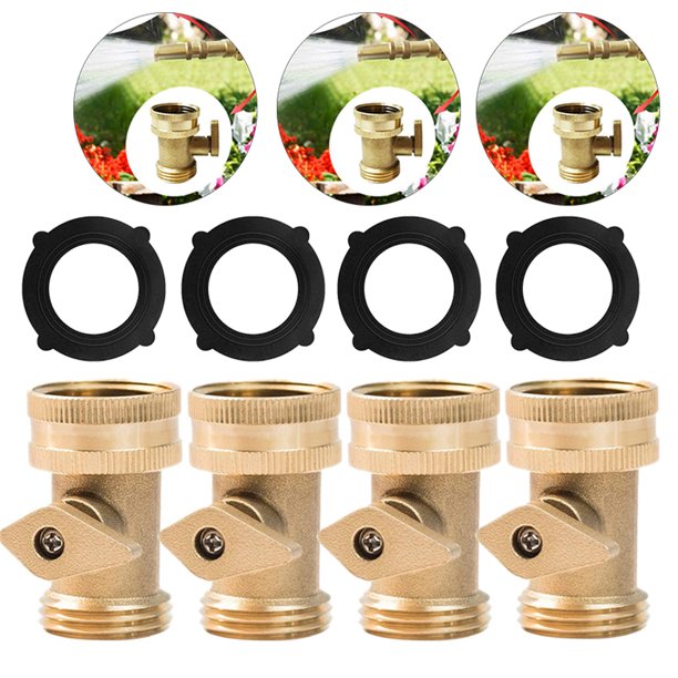 Garden Hose Inline Shut Off Valve, Elbourn Solid Brass Hose ShutOff
