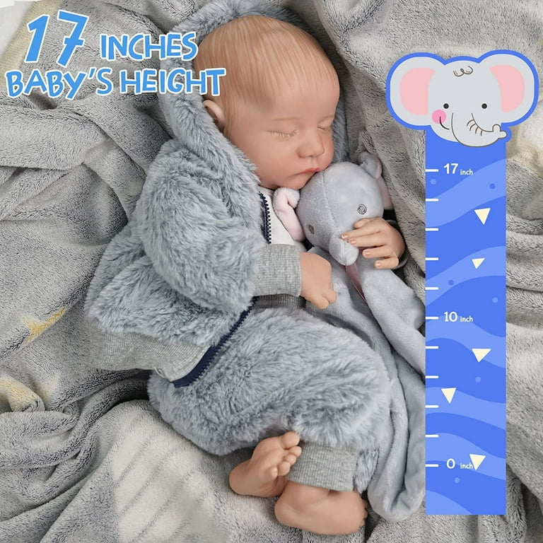 Reborn Baby Dolls Boys 17 inch Realistic Full Body Vinyl Anatomically  Correct Real Life Baby Dolls 