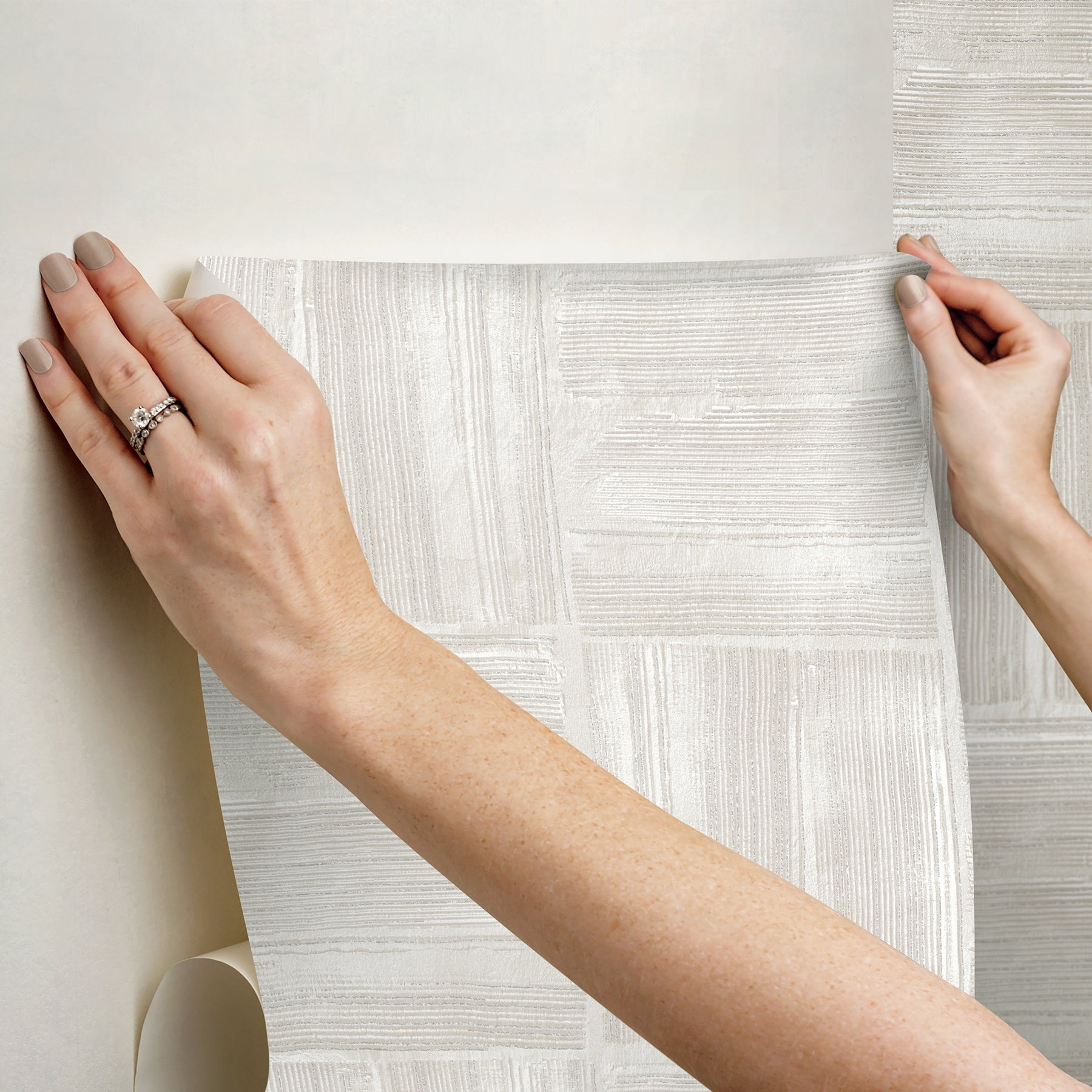 Dimensional Square Plaster Peel and Stick Wallpaper