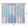 thumbnail image 5 of Blue Floral Leaf Pattern Shower Curtain 84"x72" ,Bathroom Decorative Shower Curtains Set with 12 Hooks,Modern Waterproof Washable Shower Curtain, 5 of 6
