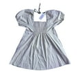 thumbnail image 2 of Draper James Ladies Square Neckline Tie Back Puff Sleeve Dress (Chambray Blue, L), 2 of 2