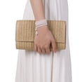 thumbnail image 3 of Straw Clutch Purse Shoulder Crossbody Bag Envelope Purse Raffia Handbag for Summer Beach Travel Trendy, 3 of 7