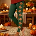 thumbnail image 2 of Fiaer Thanksgiving Leggings for Women Turkey Graphic Trendy Yoga Pants Plus Size High Waisted Comfy Holiday Workout Trousers Green XL, 2 of 5