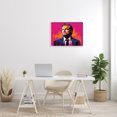 thumbnail image 3 of Stupell Industries Leonardo DiCaprio on Pink Abstract Painting White Framed Art Print Wall Art, 30 x 24, 3 of 9