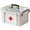 white, variant on Clear Two Tier Medicine Storage Box Large Capacity First Aid Organizer with Lockable Latches and Handle for Home Kitchen Bathroom