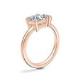 thumbnail image 3 of 1.00 Carat Excellent Princess & Pear Cut Natural Diamond Unique Band for Engagement Solid 14K Rose Gold Size 8.5, 3 of 8