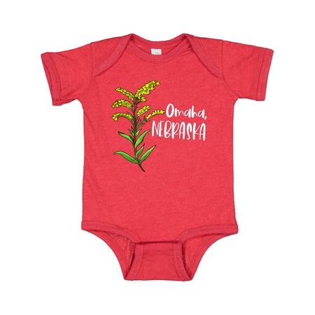 

Inktastic Omaha Nebraska Goldenrod Flower Gift Baby Boy or Baby Girl Bodysuit