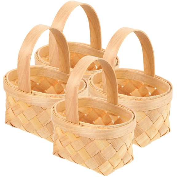 4 Pcs Gift Basket Flower Arrangement Picnic Decor Toddler Bride