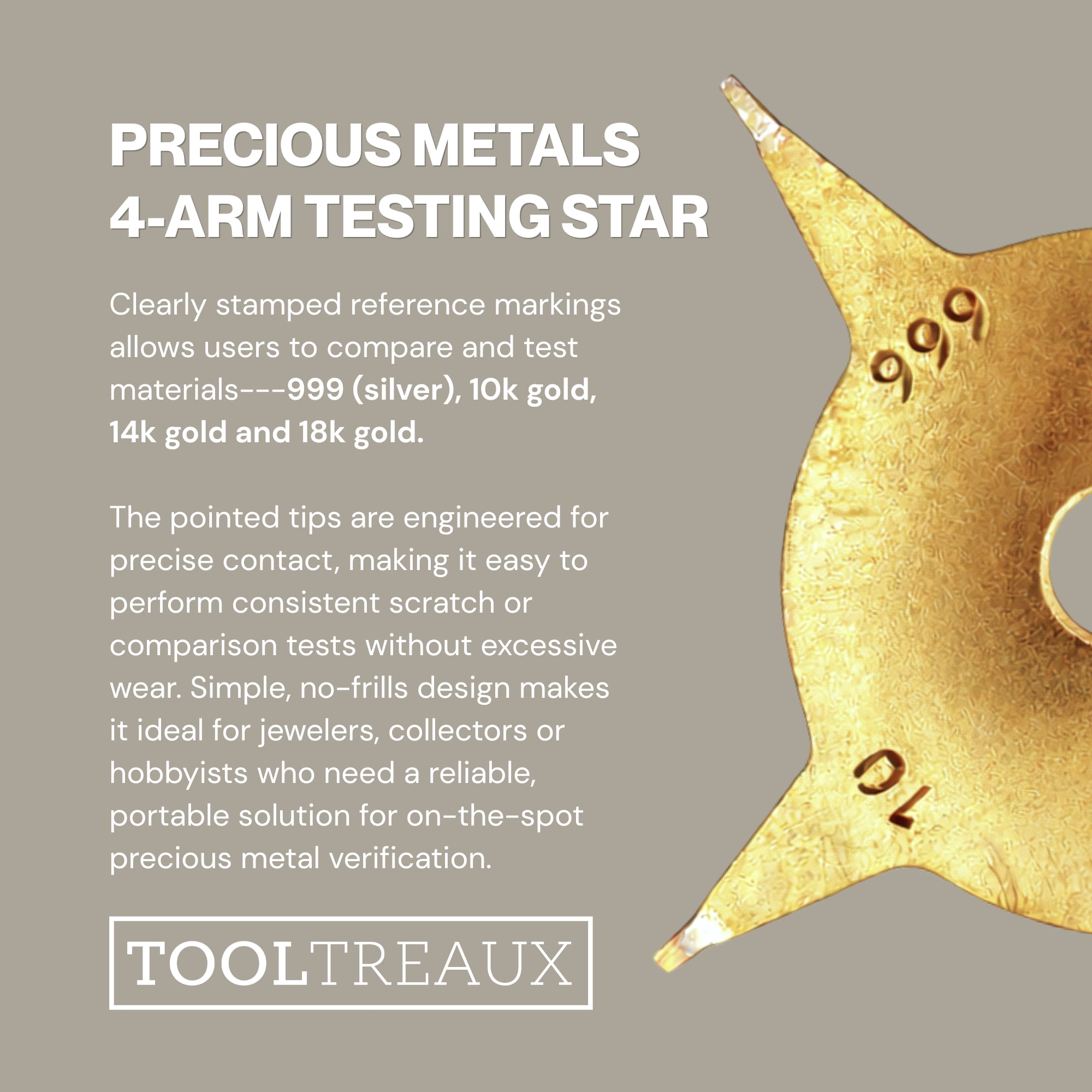 ToolTreaux 999 Silver and 10k 14k 18k Gold Testing Kit Precious Metal Tester Jewelry Tools