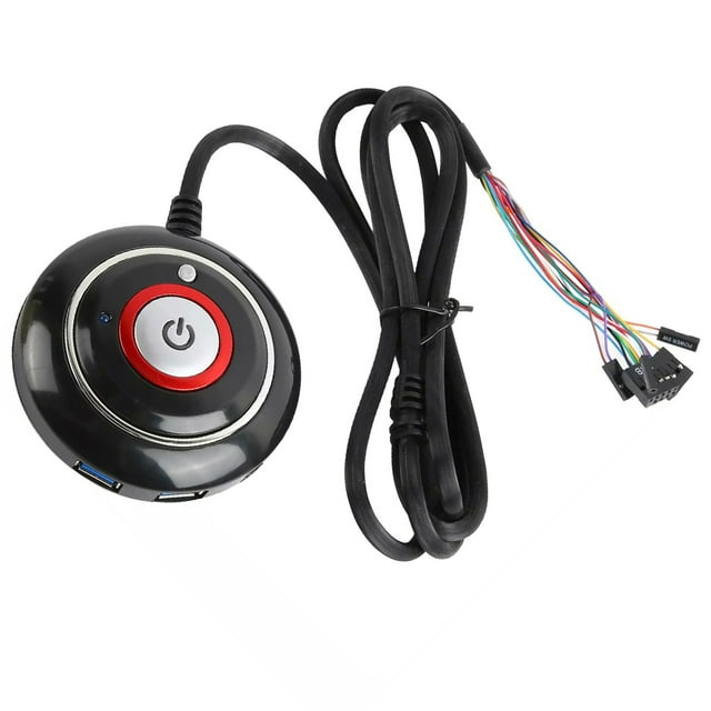 Maoww Easy Installation Dual USB Switch Button With Audio Ports For Computer Desktop Durable ABS Remote