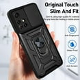 thumbnail image 6 of Case for Xiaomi Redmi Note 11 Pro with Slide Camera Cover, Military Grade Heavy Duty Protection Phone Case Cover with Magnetic Ring Kickstand for Mi Redmi Note 11 Pro+ SJ Gold, 6 of 8