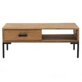 thumbnail image 3 of vidaXL Coffee Table Rectangle Coffee Table with Storage Drawer Solid Wood Pine, 3 of 8