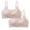 Pinks, variant on LLYWEY Plus Size Comfort Bra Comfortable Bras Ladies Training Bra Style-215 Women Padded Bra Feature Adult Female Sports Sports Bras Green 40B