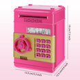 thumbnail image 2 of Hucha GudoQi Password, banco de dinero electrónico digital, mini cajero automático, lata para guardar monedas, juguetes, cumpleaños para niños, rosa, 2 of 7