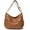 Brown, variant on Lightweight Leather Multi-Pocket Shoulder Bag for Women - Retro Sling Medium Travel Purses