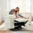 thumbnail image 2 of Rocking Recliner Chair,360° Swivel,30° Rocking,135° Tilt,Chenille Upholstery,Q235 Steel Frame Glider Nursery Chair for Small Spaces, 2 of 9