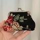 thumbnail image 2 of Monedero de lona con hebilla de rosa para mujer, monedero artístico de tela, 4 Uds., 2 of 5