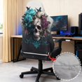 thumbnail image 5 of SCRAWLGOD Skull Floral Butterfly Print Gaming Chair Cover with Armrest Covers Stretch Universal Furniture Protector Breathable Gaming Chair Slipcover, 5 of 9