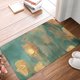 thumbnail image 2 of Alfombra con estampado de pintura al óleo verde dorado, Felpudo de entrada, alfombras de piso de baño, alfombra absorbente, Alfombra de cocina antideslizante para decoración del hogar Fivean unisex, 2 of 2