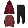 thumbnail image 1 of ZVAVZ Two Piece Outfits for Women Going Out Lady Solid Color Spring Outfits Crewneck Long Sleeve Pullover Lightweight Loose Pants Tracksuit Sweatsuits 2Pcs Sets Womens, 1 of 5
