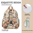 thumbnail image 3 of Woodland Mushroom Backpack for Students - Waterproof Ergonomic School Bag with Adjustable Straps, Spacious Compartments & Vintage Mushroom Pattern, 3 of 3