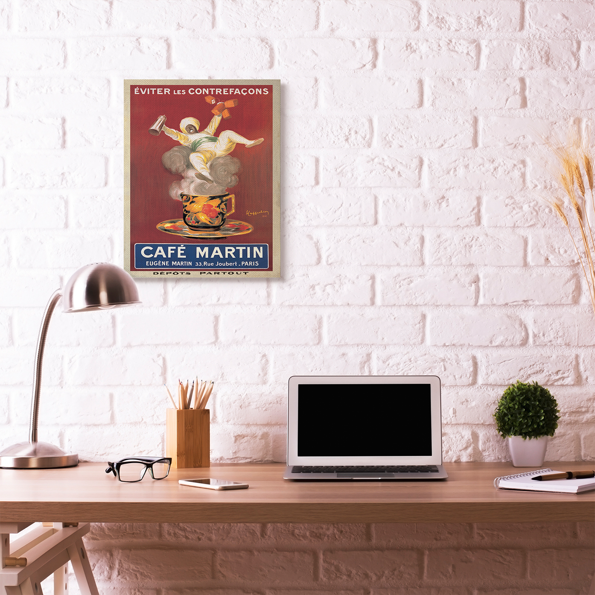 Marcello Dudovich Café Martin Vintage 24" x 30" Painting Canvas Art Print, by Stupell Home Décor