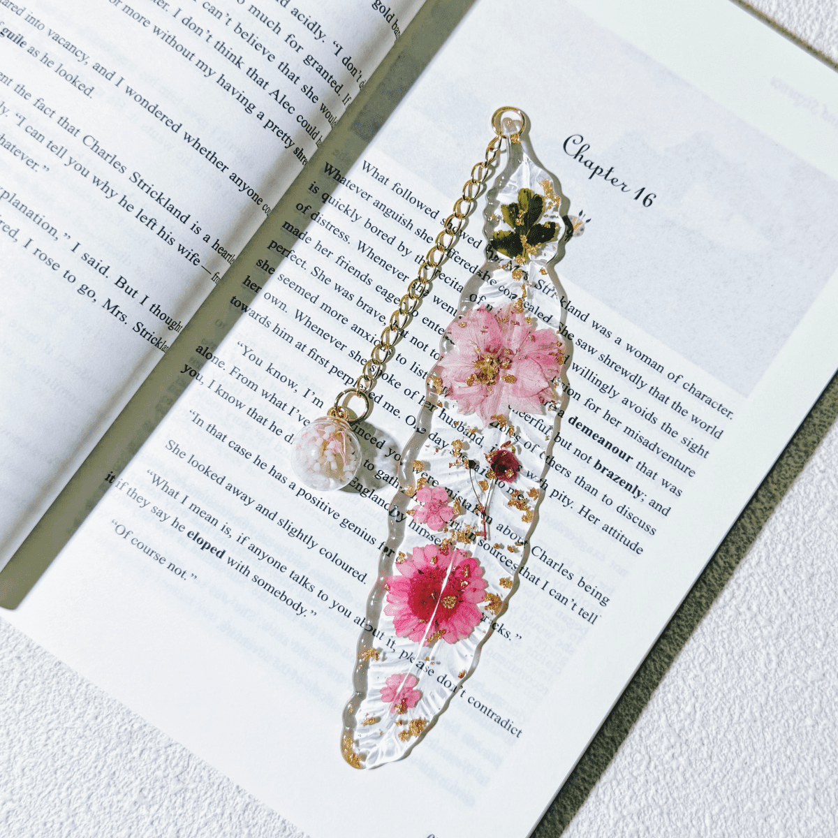 Feather Bookmark Book Mark Women Gift, Pressed Flowers Resin Bookmarks, Reading Accessory
