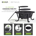 thumbnail image 7 of BaPiPro Fire Pit, 36.2 inch Fire Pits for Outside, Metal Round Outdoor Firepit with 2 Grill, Black, 7 of 7